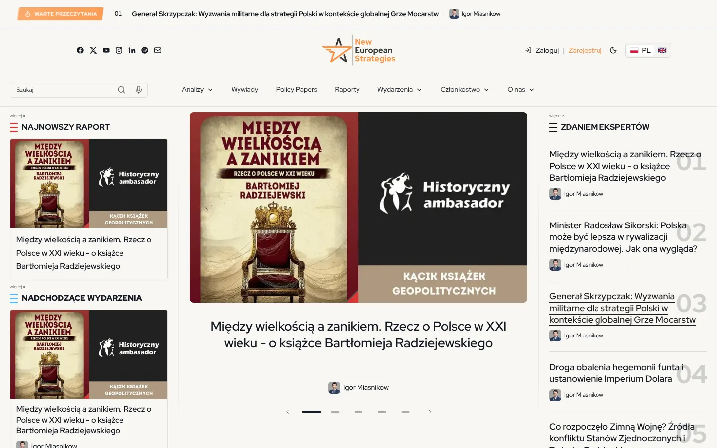 Strona główna New European Strategies: najnowszy raport, wydarzenia i opinie ekspertów